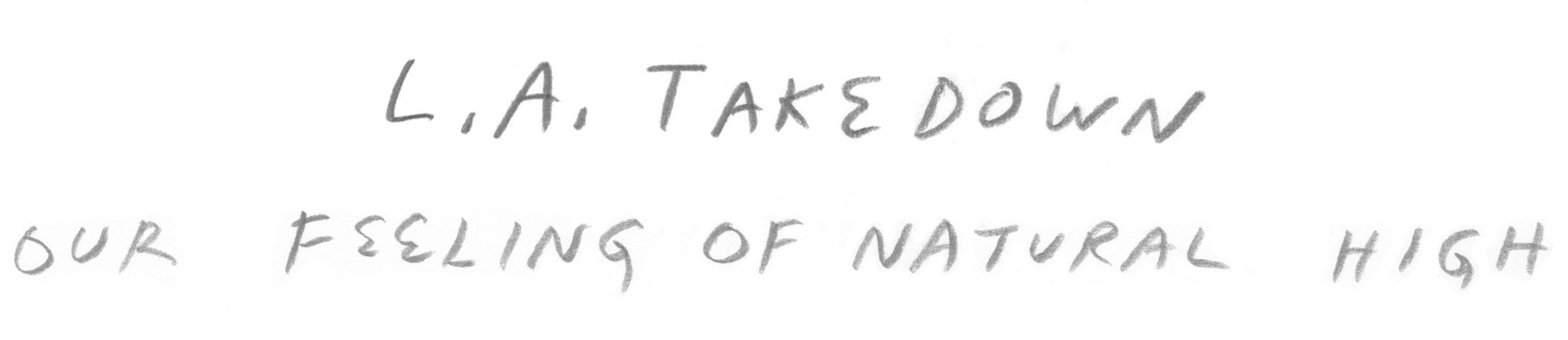 L.A. Takedown New record Our Feeling Of Natural High